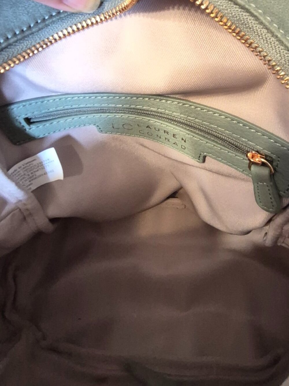 Lauren Conrad LC Faux Leather Mint Green Mini Backpack Purse - Picture 8 of 14